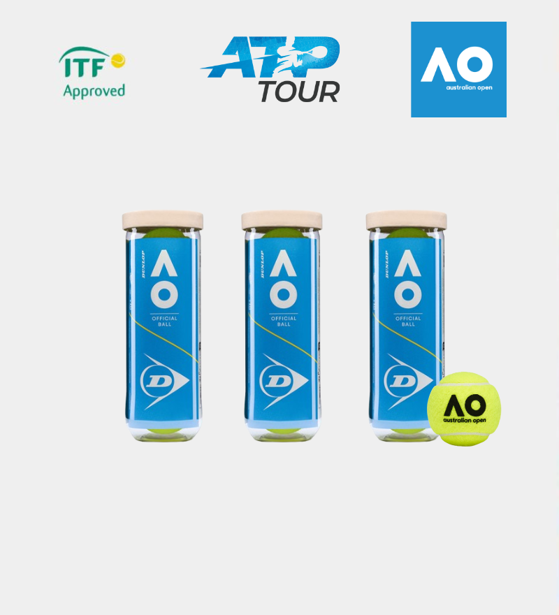 Dunlop AO 3B (Australian Open) 2 in a pack (6 balls) 